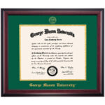 George Mason School Color Traditional for Law Degree Diploma Frame