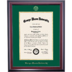 George Mason School Color Traditional Diploma Frame